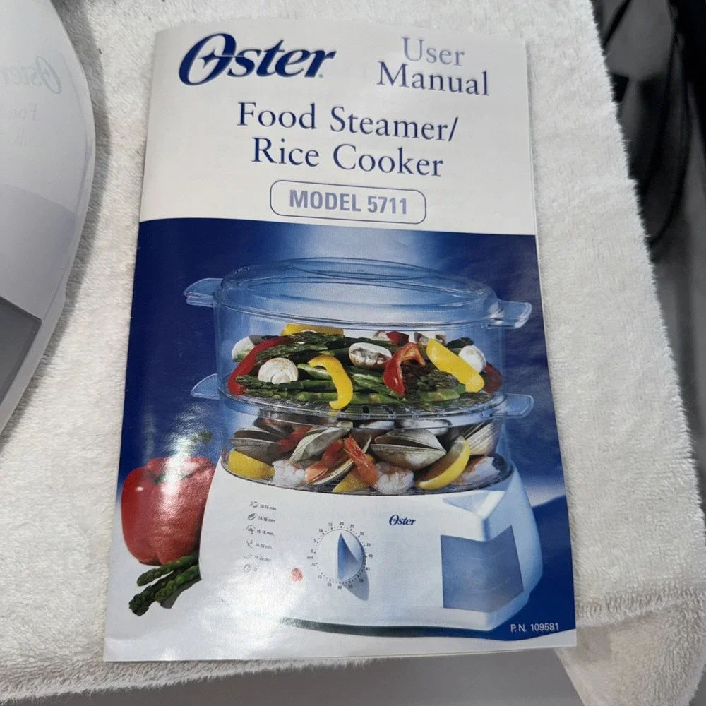 NEW 2002 Oster Mechanical Double Tiered 6.1qt Food Steamer Model 5711 NIB